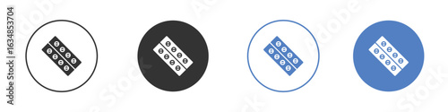 Blister drug pack icon for web design. pixel perfect flat icons