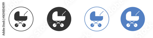 Baby carriage icon for web design. pixel perfect flat icons