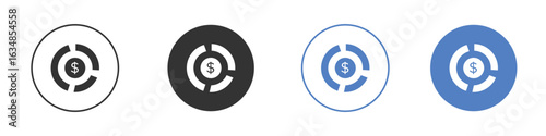 Asset allocation icon for web design. pixel perfect flat icons