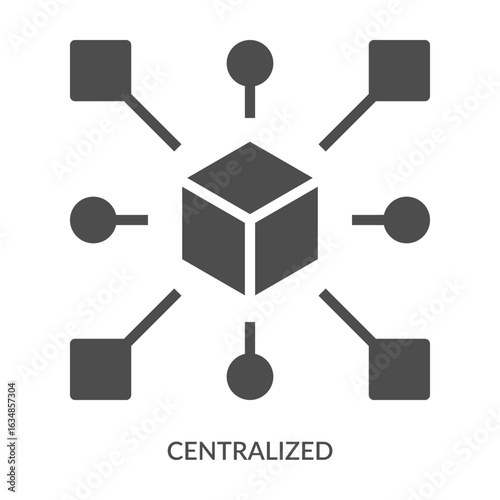 Centralized Icon Line Style. Design Vector Illustration