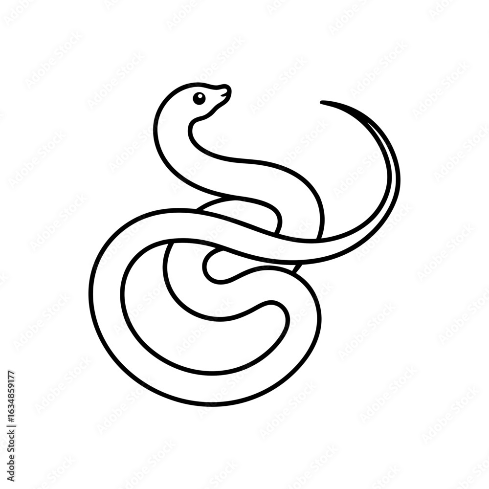 Fototapeta premium snake coiled icon vector