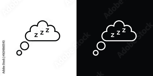Zzz icon. Editable strokes icons for your design