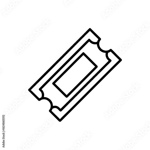 ticket stub icon vector