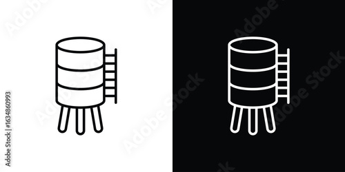 Water tank icon. Editable strokes icons for your design