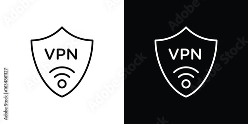 Vpn icon. Editable strokes icons for your design