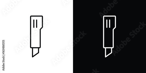 Utility knife icon. Editable strokes icons for your design