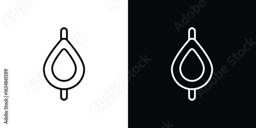 Urinal icon. Editable strokes icons for your design