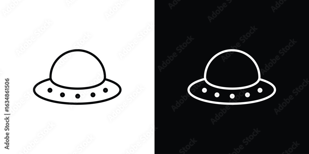 Fototapeta premium UFO icon. Editable strokes icons for your design