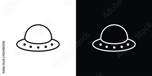 UFO icon. Editable strokes icons for your design