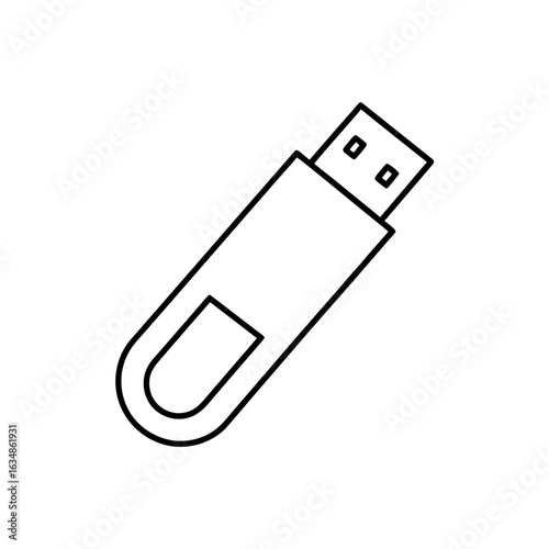 usb flash drive icon vector