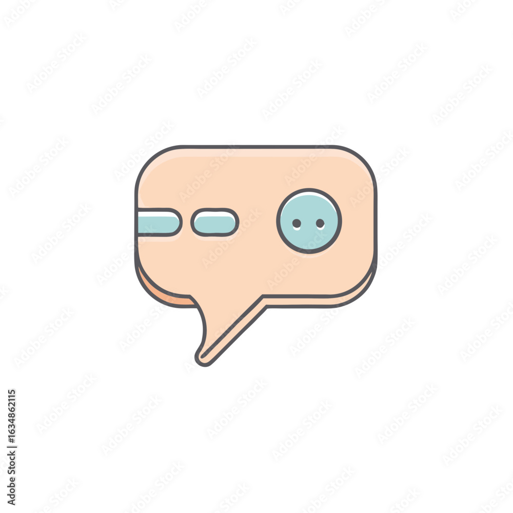 Fototapeta premium Message box with speech bubble design for communication and chat concept