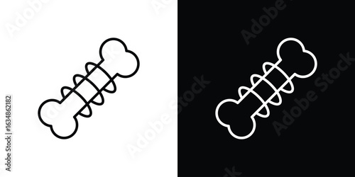 Strong healthy bones icon. Editable strokes icons for your design