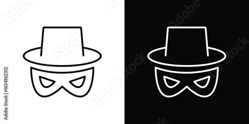 Spy icon. Editable strokes icons for your design