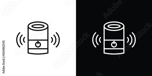 Smart speaker icon. Editable strokes icons for your design