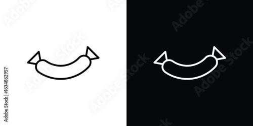 Sausage icon. Editable strokes icons for your design