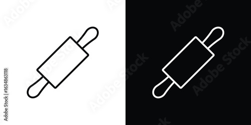 Rolling pin icon. Editable strokes icons for your design
