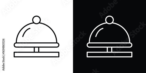 Reception bell icon. Editable strokes icons for your design