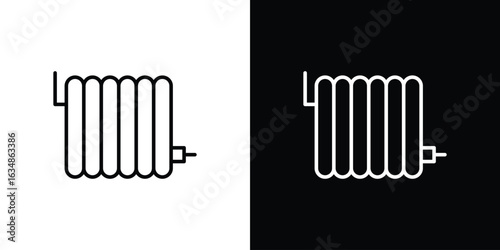 Radiator icon. Editable strokes icons for your design