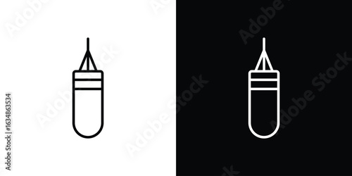 Punching bag icon. Editable strokes icons for your design