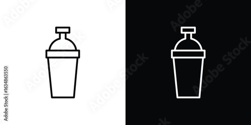 Protein shake icon. Editable strokes icons for your design