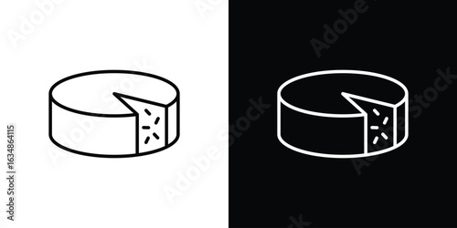 Parmesan icon. Editable strokes icons for your design