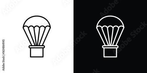 Parachute icon. Editable strokes icons for your design