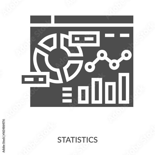 Statistics Icon Line Style. Design Vector Illustration