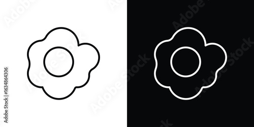 Omelet icon. Editable strokes icons for your design