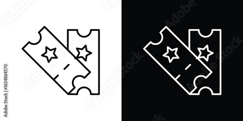 Movie ticket icon. Editable strokes icons for your design