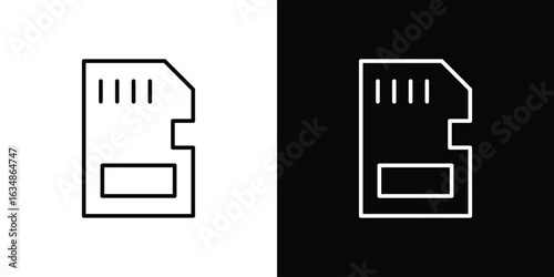 Memory card icon. Editable strokes icons for your design