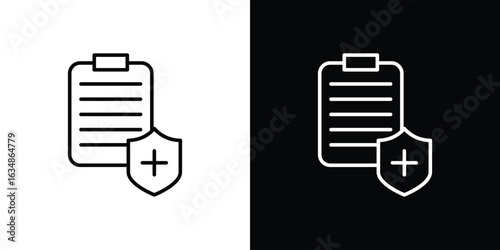 Medical record icon. Editable strokes icons for your design