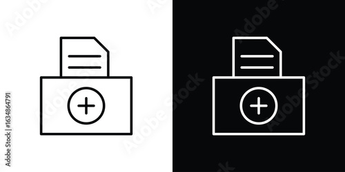 Medical history icon. Editable strokes icons for your design