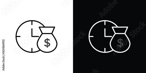 Long term investment icon. Editable strokes icons for your design