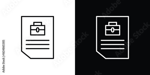 Job description icon. Editable strokes icons for your design