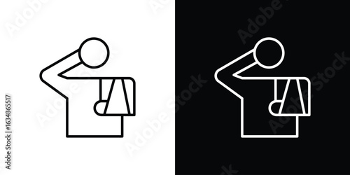 Injury icon. Editable strokes icons for your design