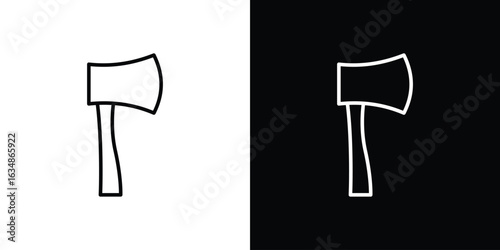 Hatchet icon. Editable strokes icons for your design