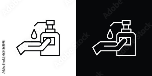 Hand wash icon. Editable strokes icons for your design