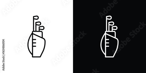 Golf bag icon. Editable strokes icons for your design