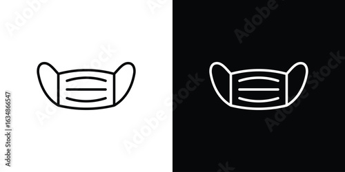 Face mask icon. Editable strokes icons for your design