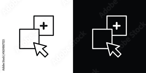 Drag and drop icon. Editable strokes icons for your design