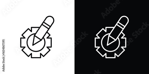 Customization icon. Editable strokes icons for your design