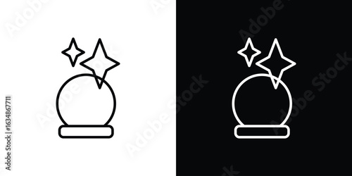 Crystal ball icon. Editable strokes icons for your design
