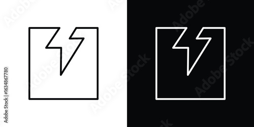 Crack icon. Editable strokes icons for your design