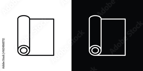 Carpet roll icon. Editable strokes icons for your design