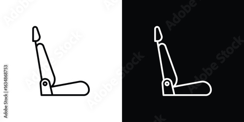 Car seat icon. Editable strokes icons for your design