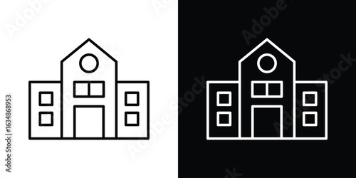 Campus icon. Editable strokes icons for your design