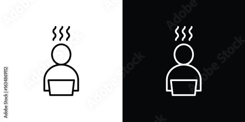Burnout icon. Editable strokes icons for your design