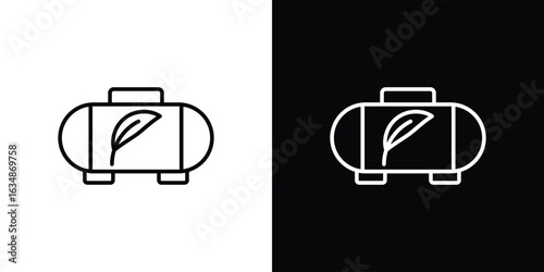 Biogas icon. Editable strokes icons for your design
