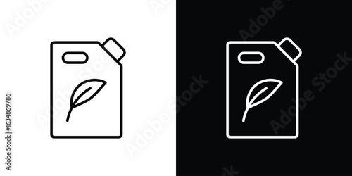 Biofuel canister icon. Editable strokes icons for your design