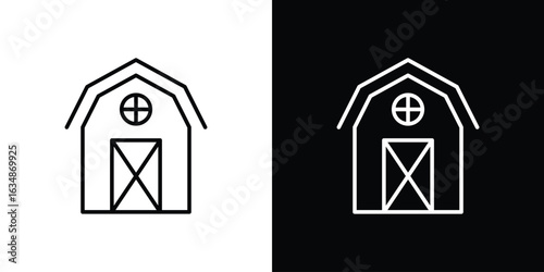 Barn icon. Editable strokes icons for your design